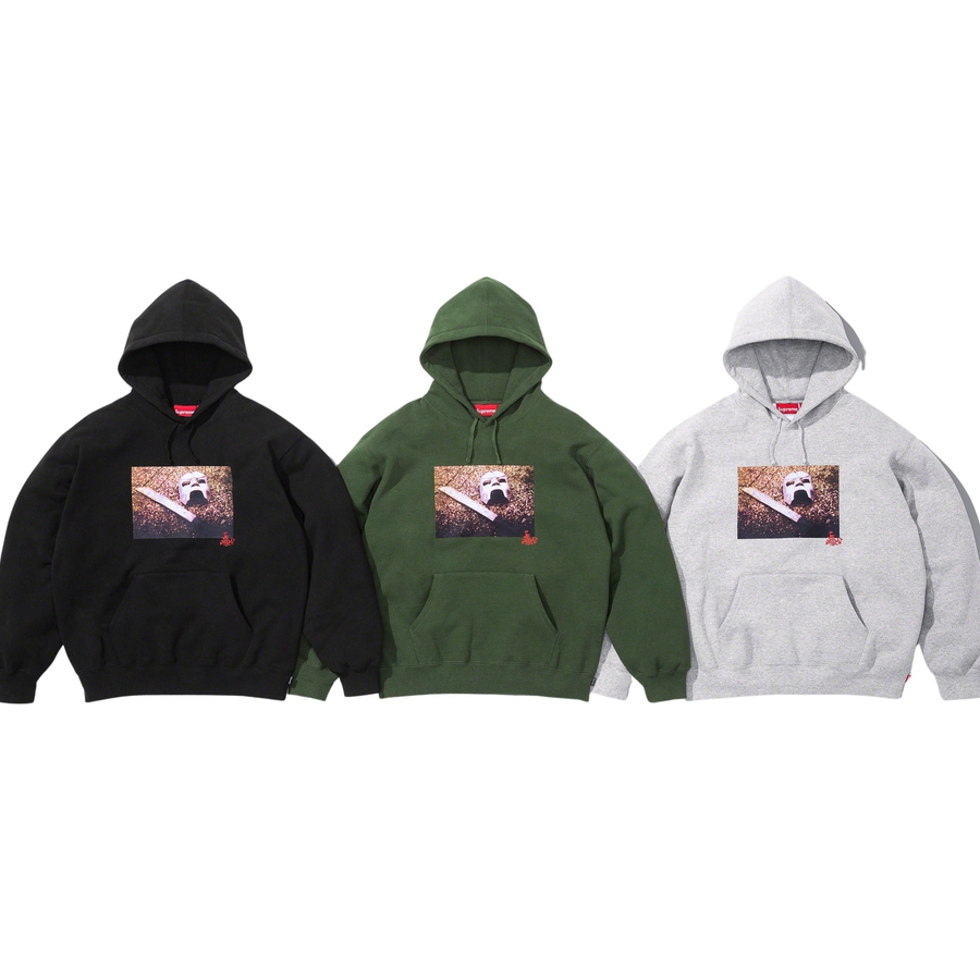 Details on MF DOOM Hooded Sweatshirt from fall winter 2023 (Price is $168)