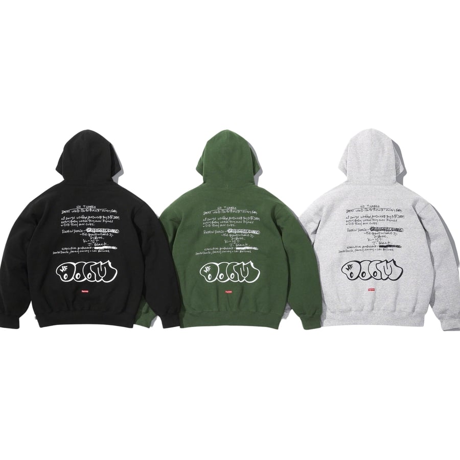 Details on MF DOOM Hooded Sweatshirt  from fall winter 2023 (Price is $168)