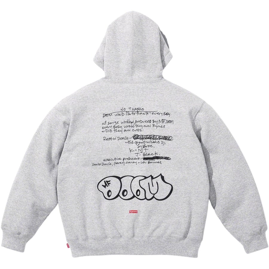 Details on MF DOOM Hooded Sweatshirt  from fall winter
                                                    2023 (Price is $168)