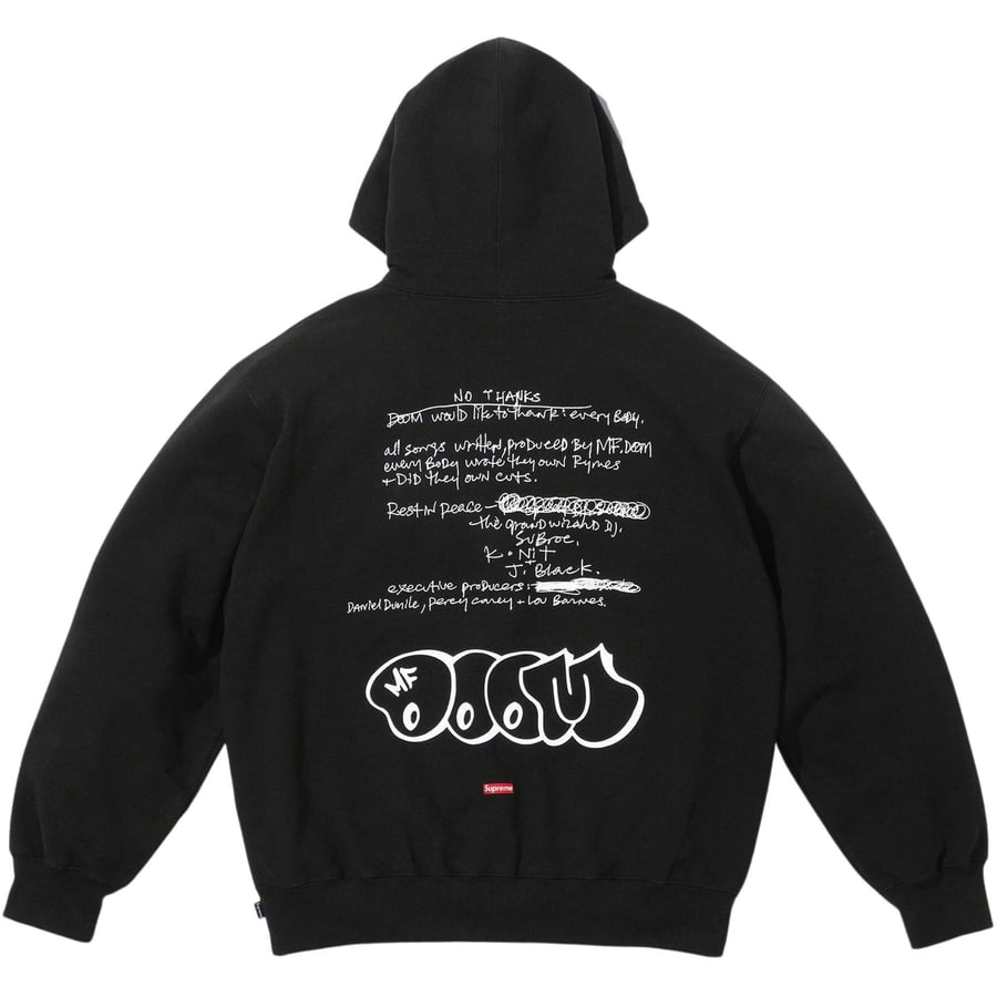 Details on MF DOOM Hooded Sweatshirt  from fall winter
                                                    2023 (Price is $168)