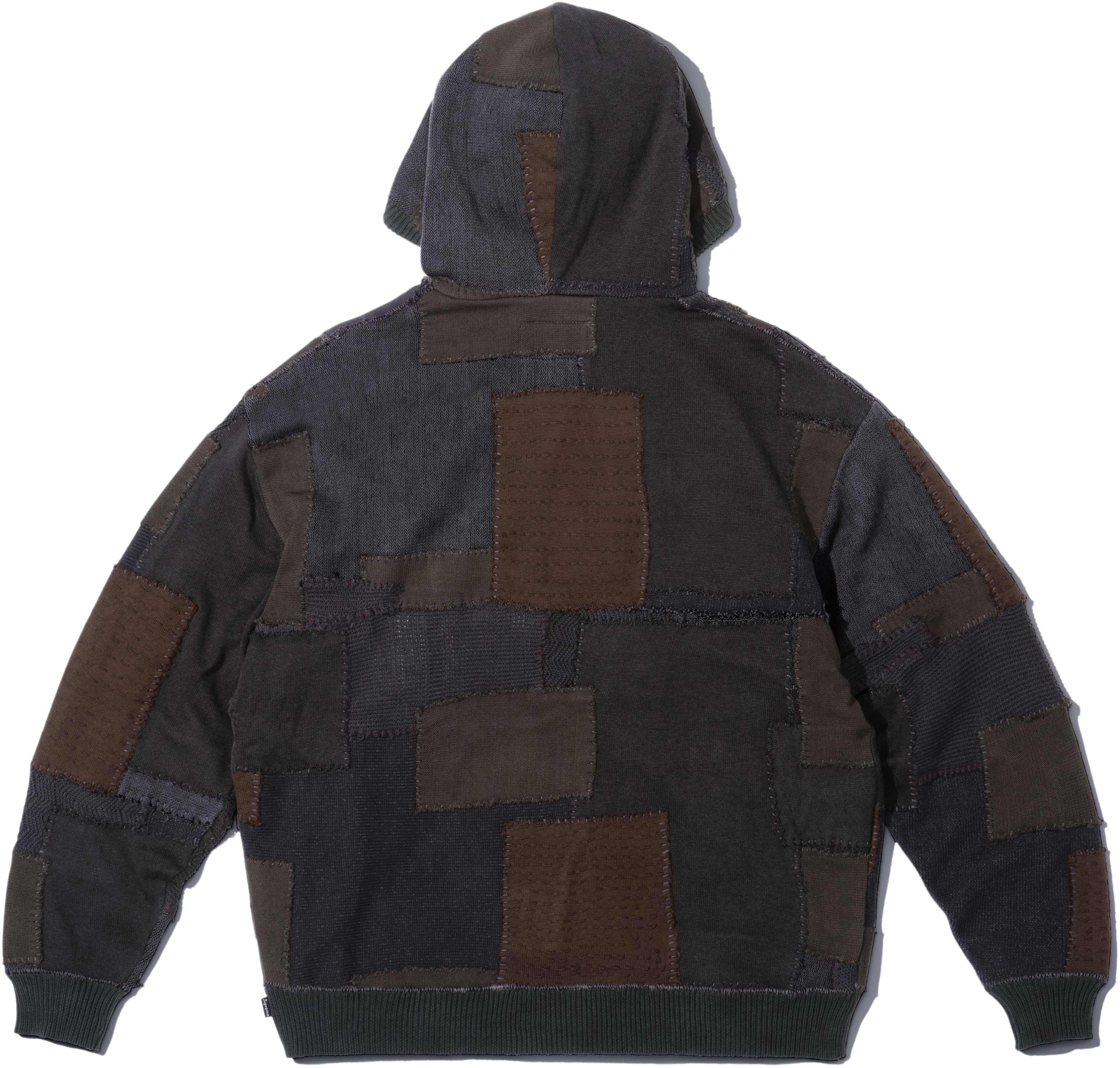 blackmeans Patchwork Zip Up Hooded Sweater - fall winter 2023