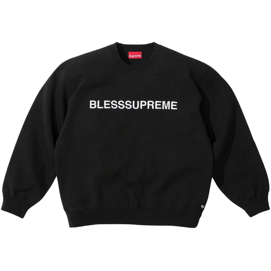 Details on Supreme BLESS Crewneck  from fall winter
                                                    2023 (Price is $158)