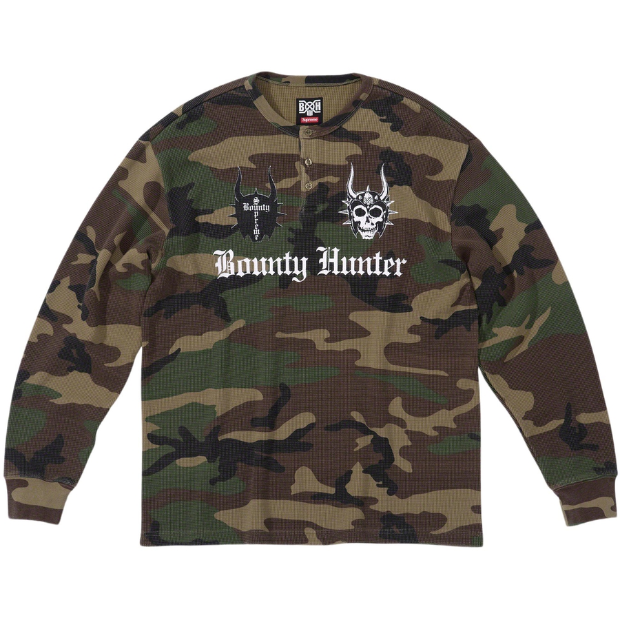 Details on Supreme Bounty Hunter Thermal Henley L S Top  from fall winter
                                                    2023 (Price is $110)