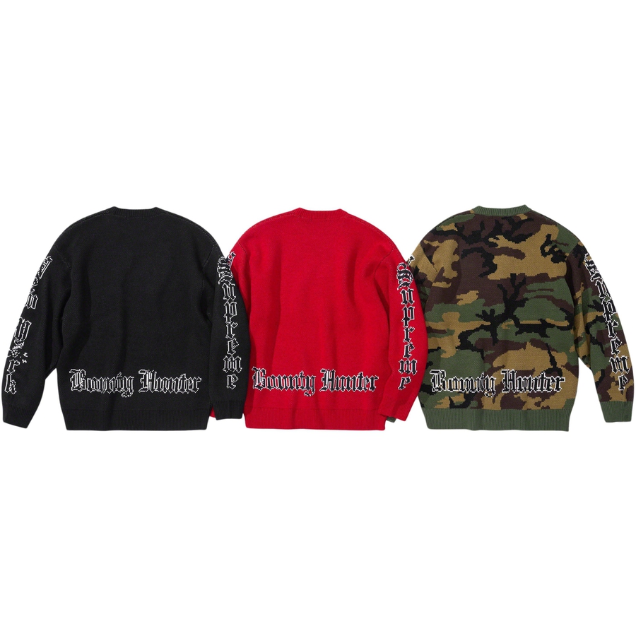 Details on Supreme Bounty Hunter Sweater  from fall winter
                                                    2023 (Price is $168)