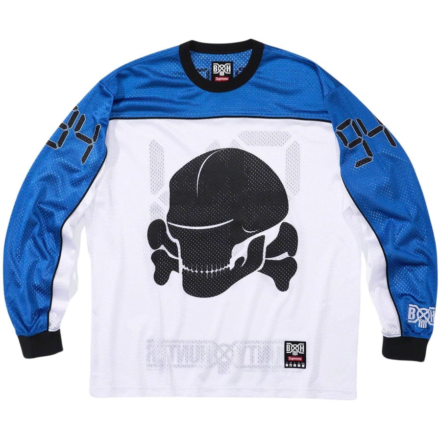 Details on Supreme Bounty Hunter Mesh Moto Jersey  from fall winter
                                                    2023 (Price is $128)