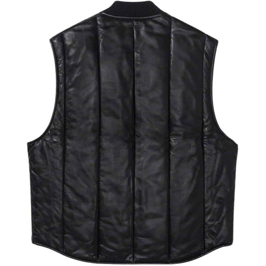 Details on Supreme Dickies Leather Work Vest  from fall winter
                                                    2023 (Price is $298)