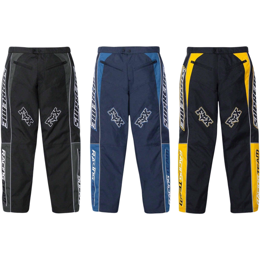 Details on Supreme Fox Racing Pant from fall winter
                                            2023 (Price is $278)