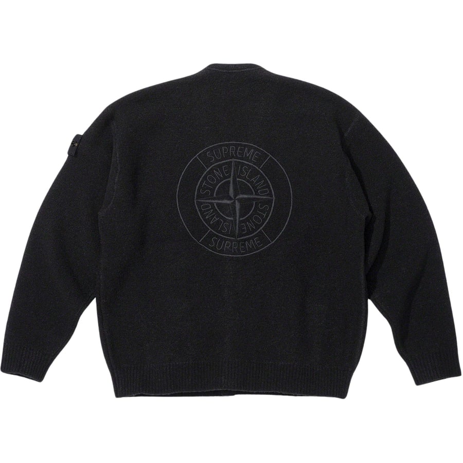 Details on Supreme Stone Island Bouclé Cardigan  from fall winter
                                                    2023 (Price is $498)