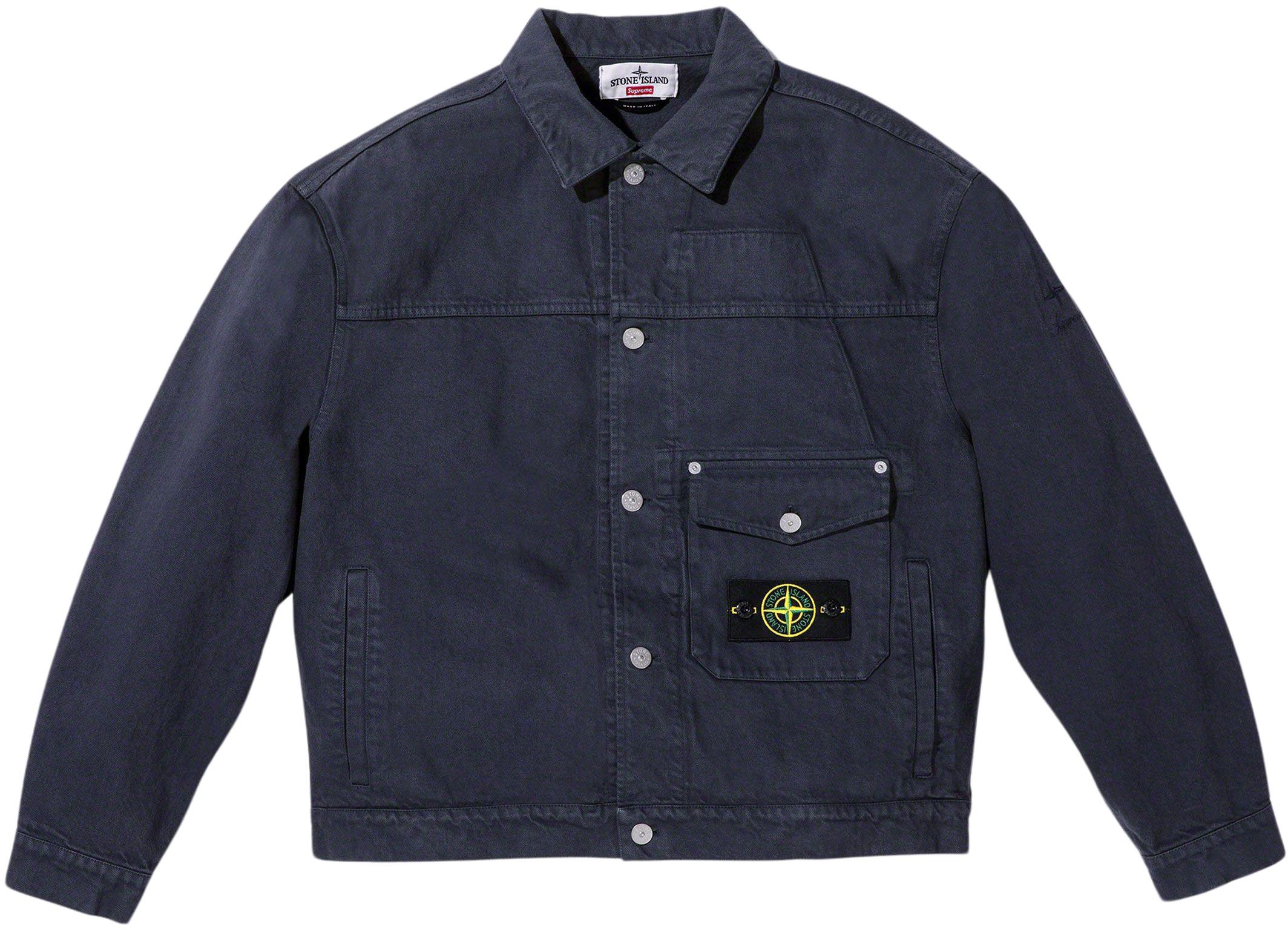 Supreme Stone Island Denim Trucker Jacket Reflective Men's - FW23 - US