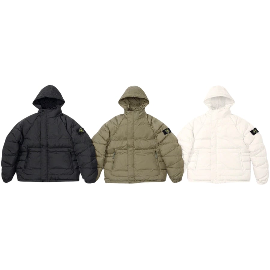 Supreme Supreme Stone Island Reversible Down Puffer Jacket released during fall winter 23 season