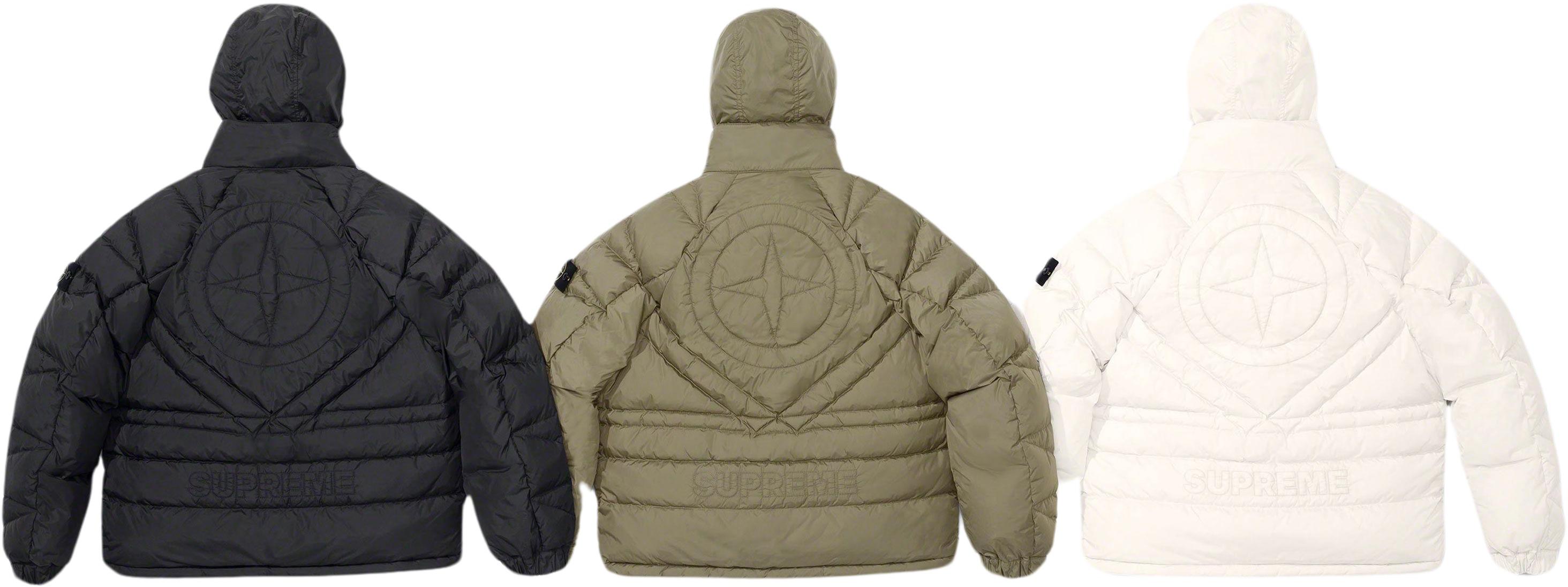 Supreme Stone Island Reversible Down Puffer Jacket Black