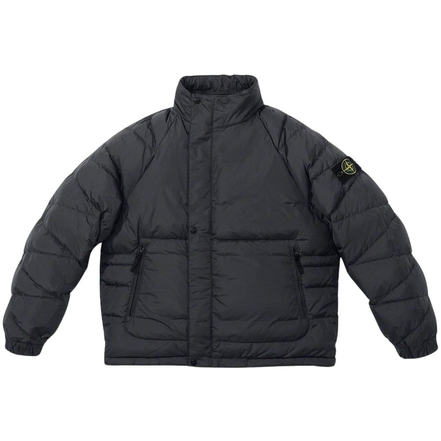 Details on Supreme Stone Island Reversible Down Puffer Jacket  from fall winter
                                                    2023 (Price is $998)