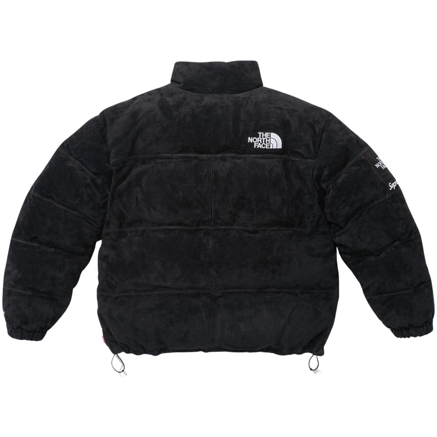 Details on Supreme The North Face Suede Nuptse Jacket  from fall winter
                                                    2023 (Price is $1098)