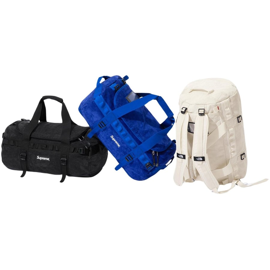 Supreme Supreme The North Face Suede Small Base Camp Duffle Bag releasing on Week 15 for fall winter 2023