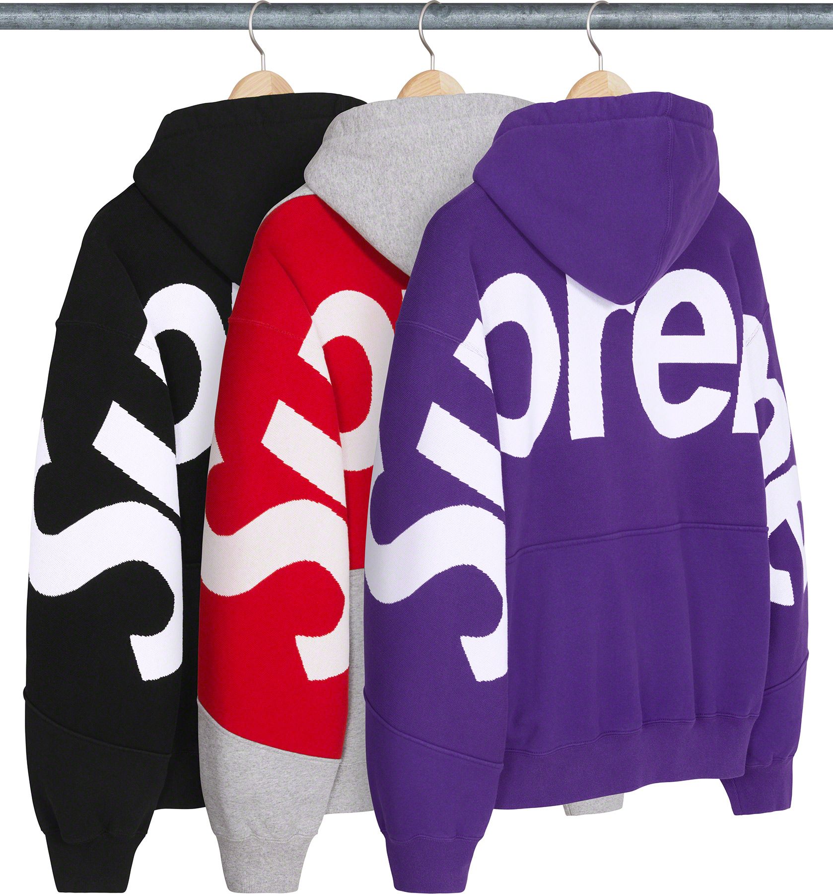 Big Logo Jacquard Hooded Sweatshirt - fall winter 2023 - Supreme