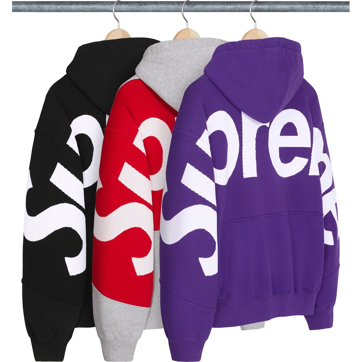 Supreme Big Logo Jacquard Hooded Sweatshirt for fall winter 23 season