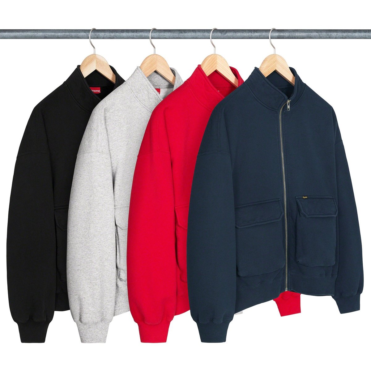 Supreme Cargo Pocket Zip Up Sweatshirt for fall winter 23 season