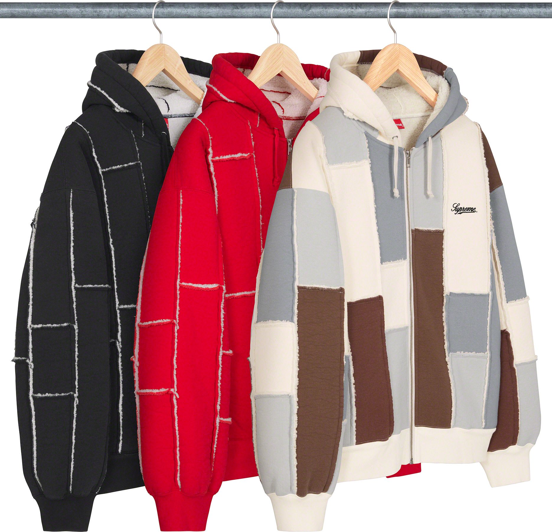 Supreme Faux Shearling Zip Up Sweatshirt