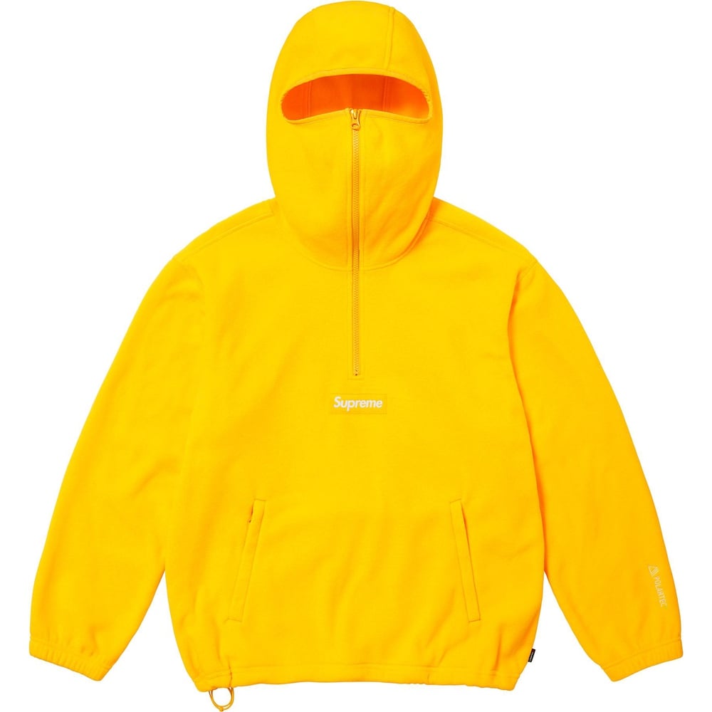 Details on Polartec Facemask Half Zip Hooded Sweatshirt  from fall winter 2023