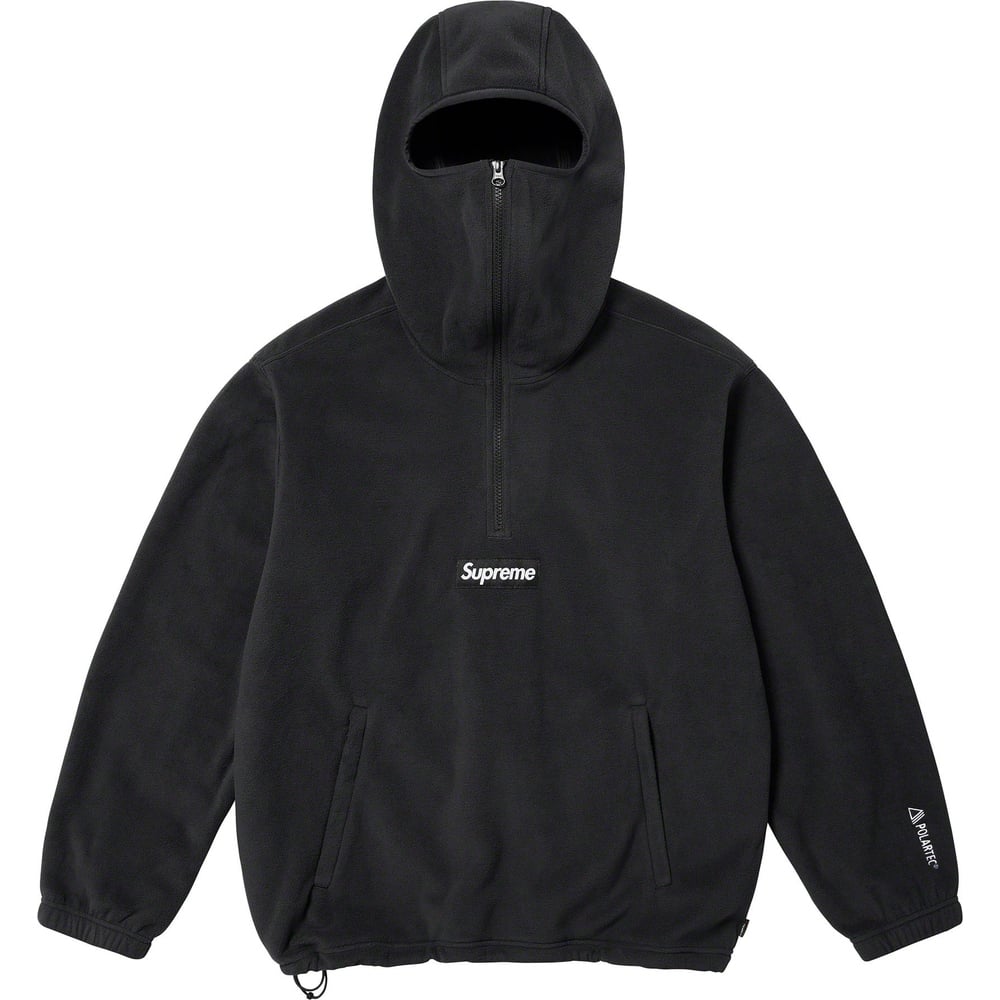 Details on Polartec Facemask Half Zip Hooded Sweatshirt  from fall winter
                                                    2023 (Price is $148)