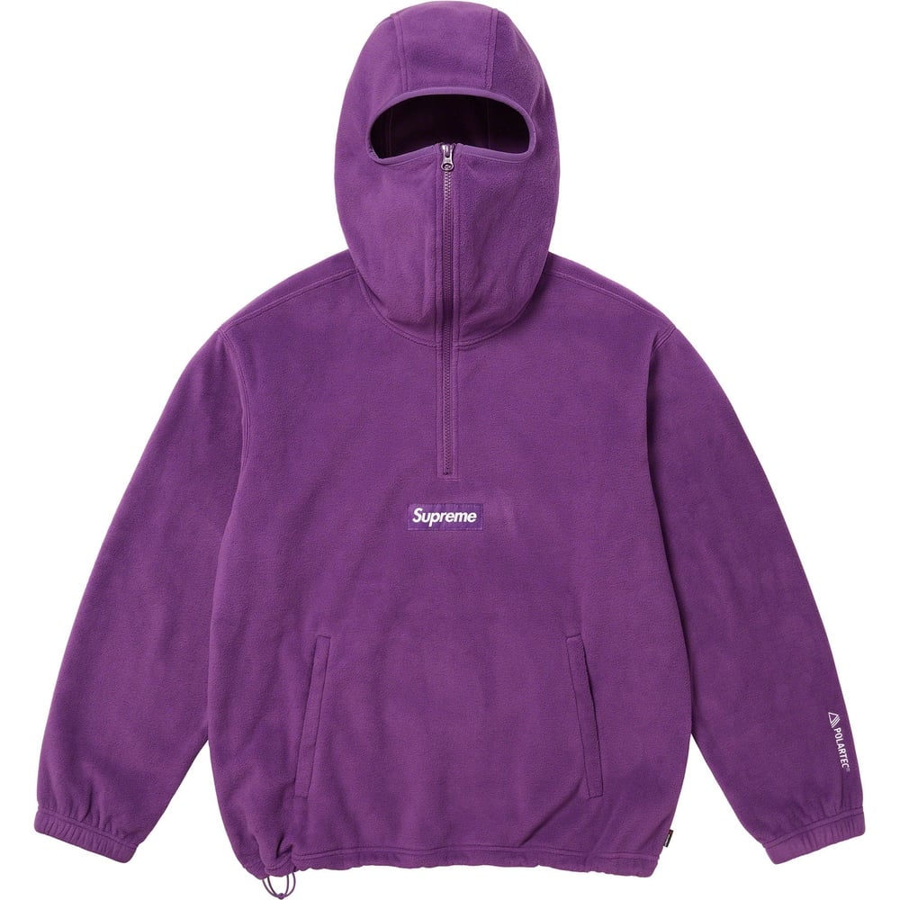 Details on Polartec Facemask Half Zip Hooded Sweatshirt  from fall winter
                                                    2023 (Price is $148)