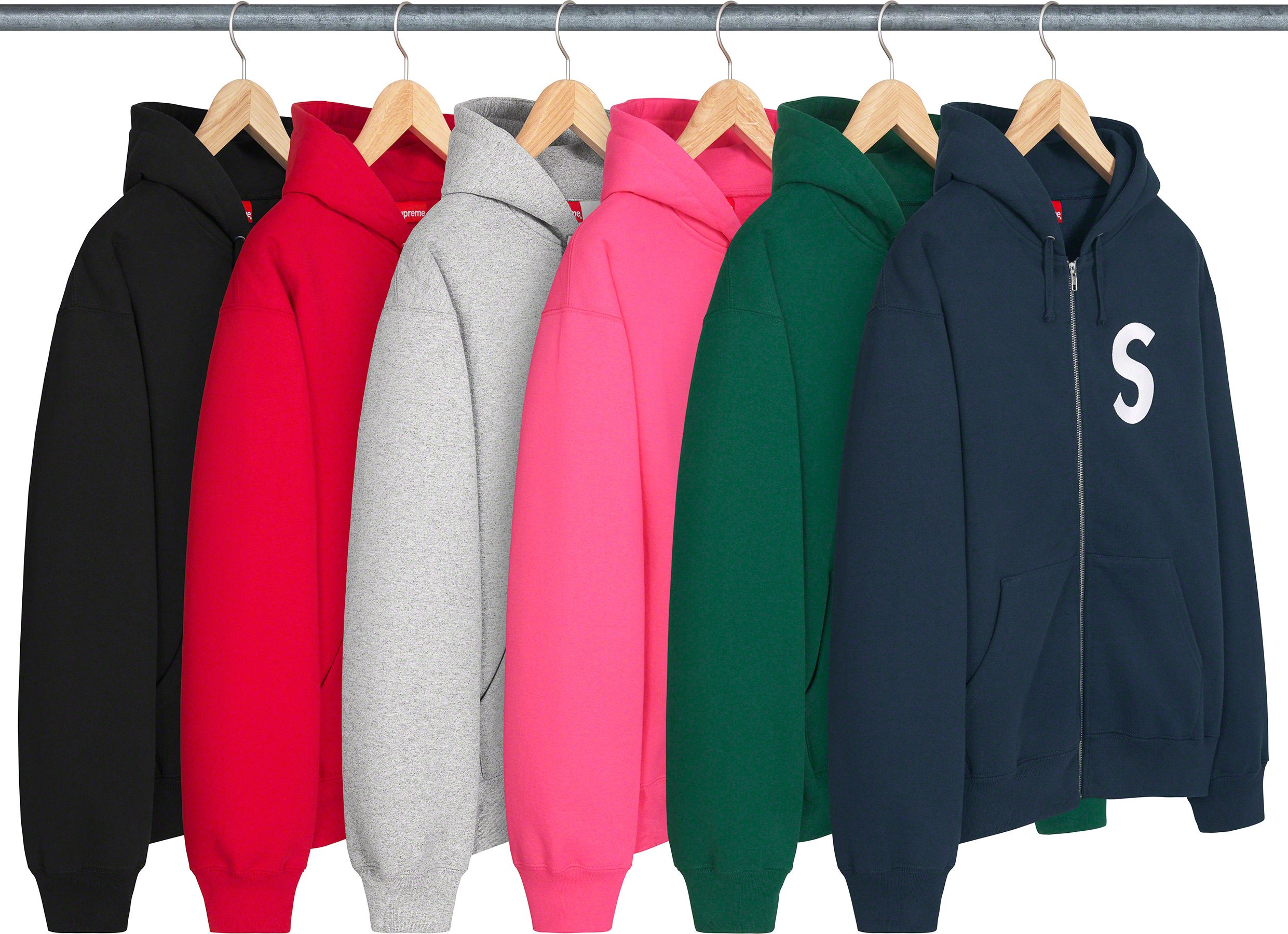 supreme S logo zip up sweatshirts L-