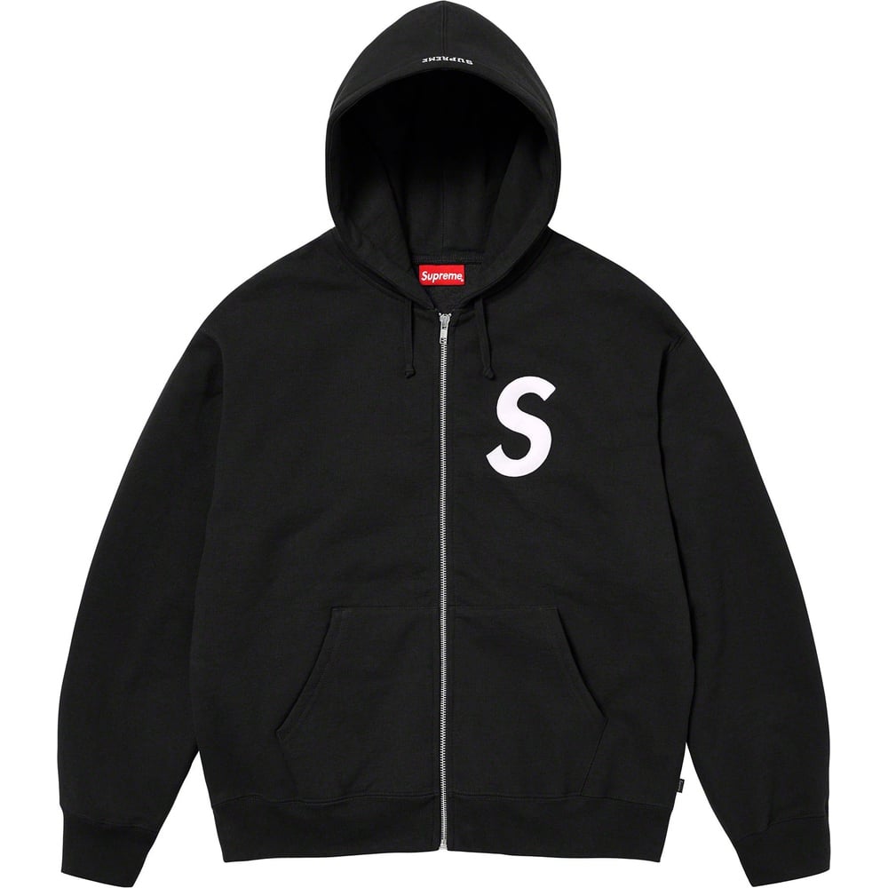 Details on S Logo Zip Up Hooded Sweatshirt  from fall winter 2023 (Price is $168)