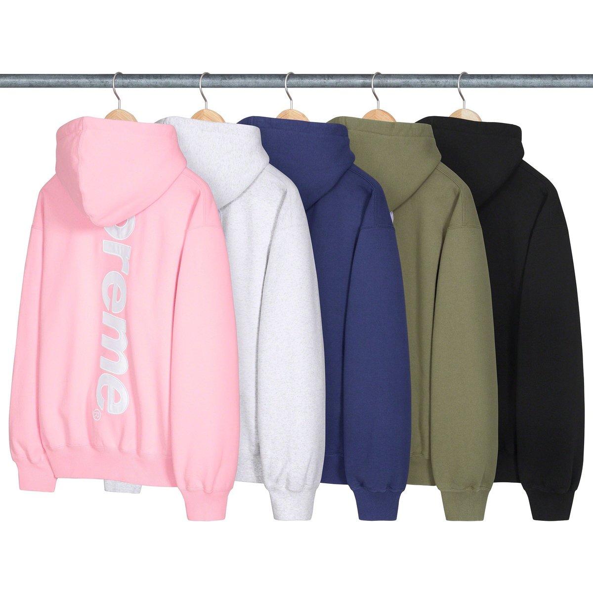 Supreme Satin Appliqué Hooded Sweatshirt for fall winter 23 season