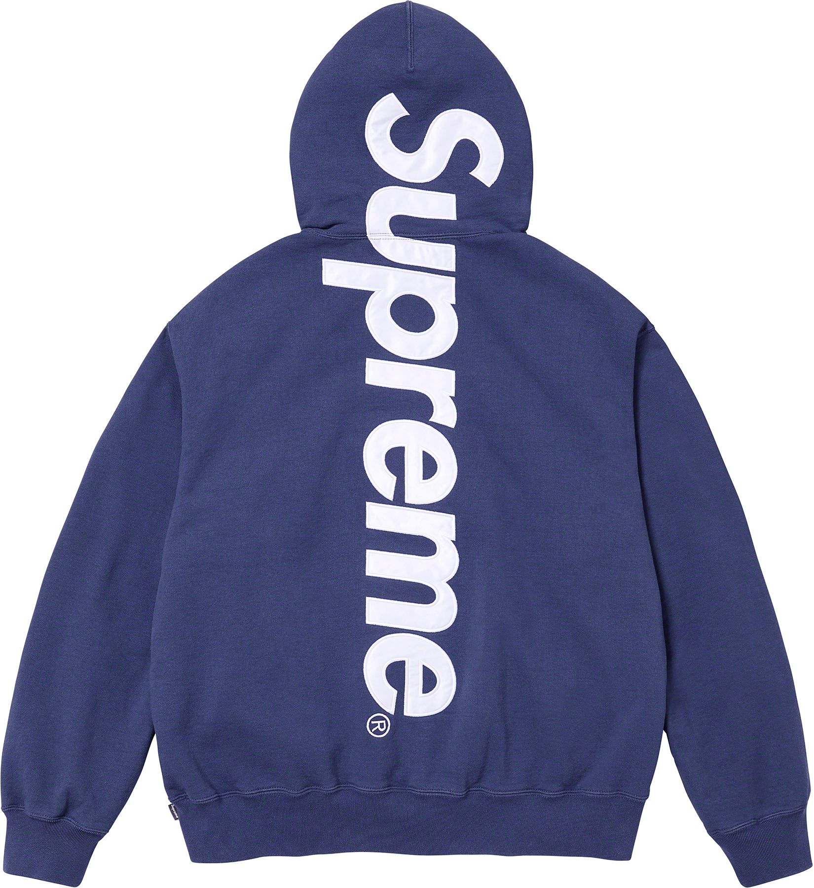 Supreme Satin Appliqué Hooded Sweatshirt Red