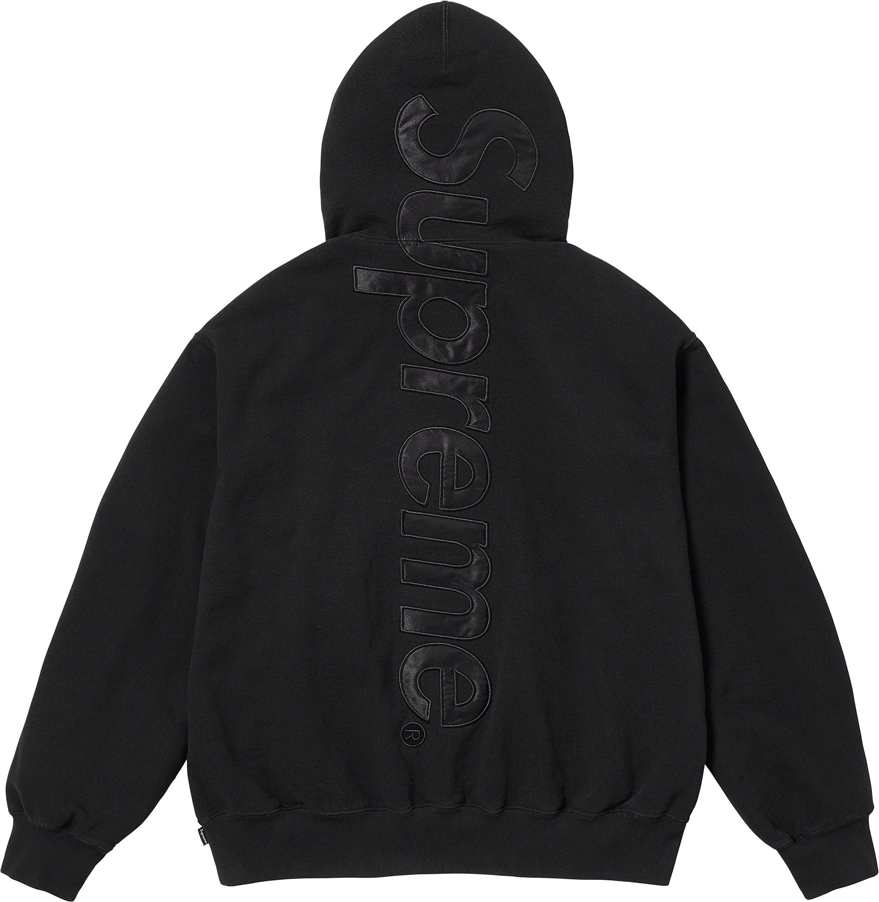 Supreme Satin Applique Sweatshirt Black-