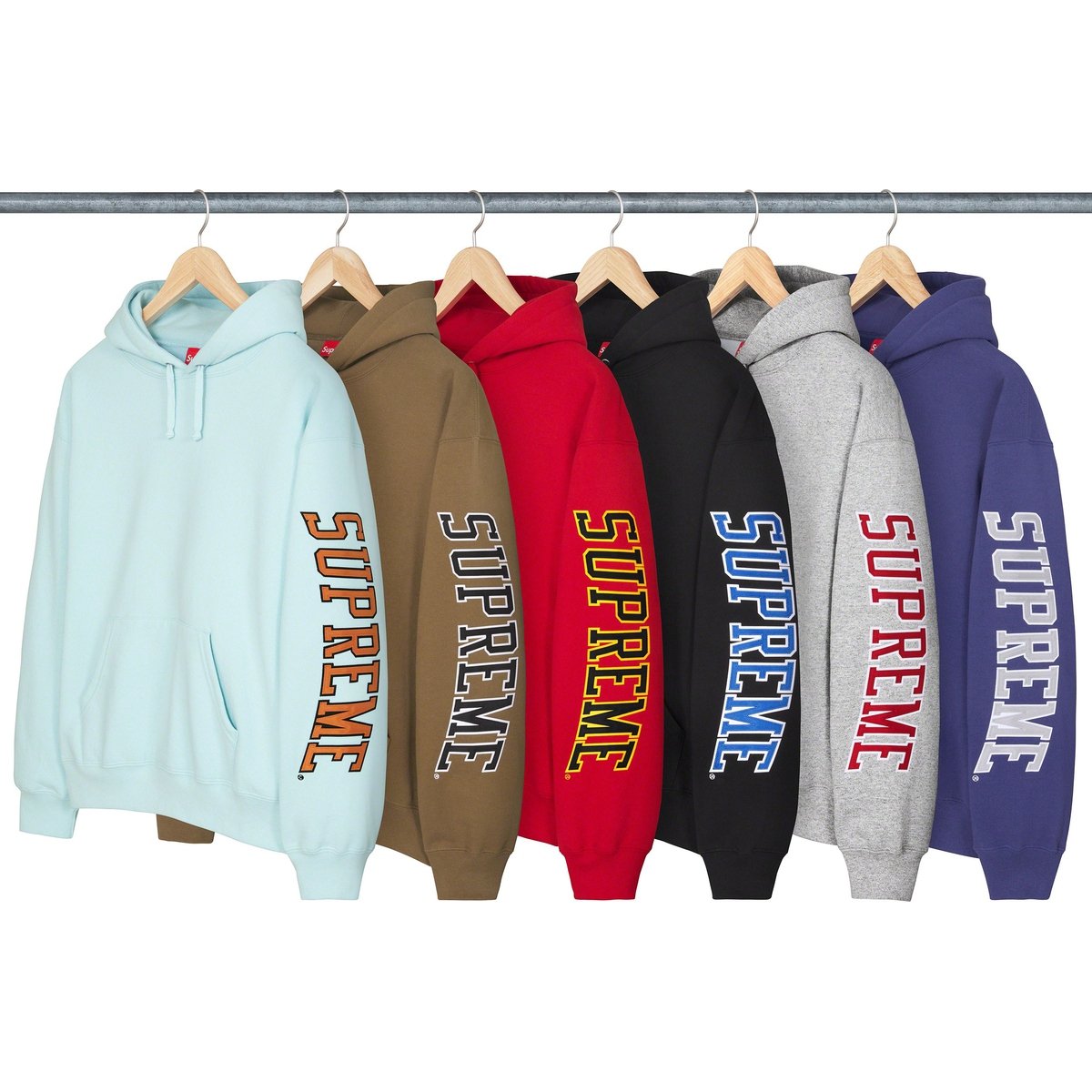 Supreme Sleeve Arc Hooded Sweatshirt releasing on Week 2 for fall winter 2023