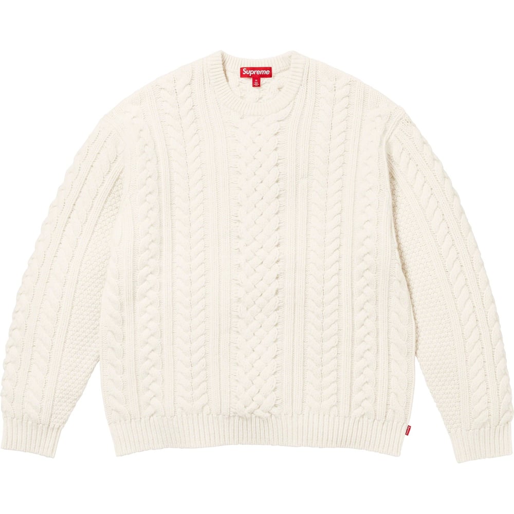 Details on Appliqué Cable Knit Sweater  from fall winter
                                                    2023 (Price is $198)