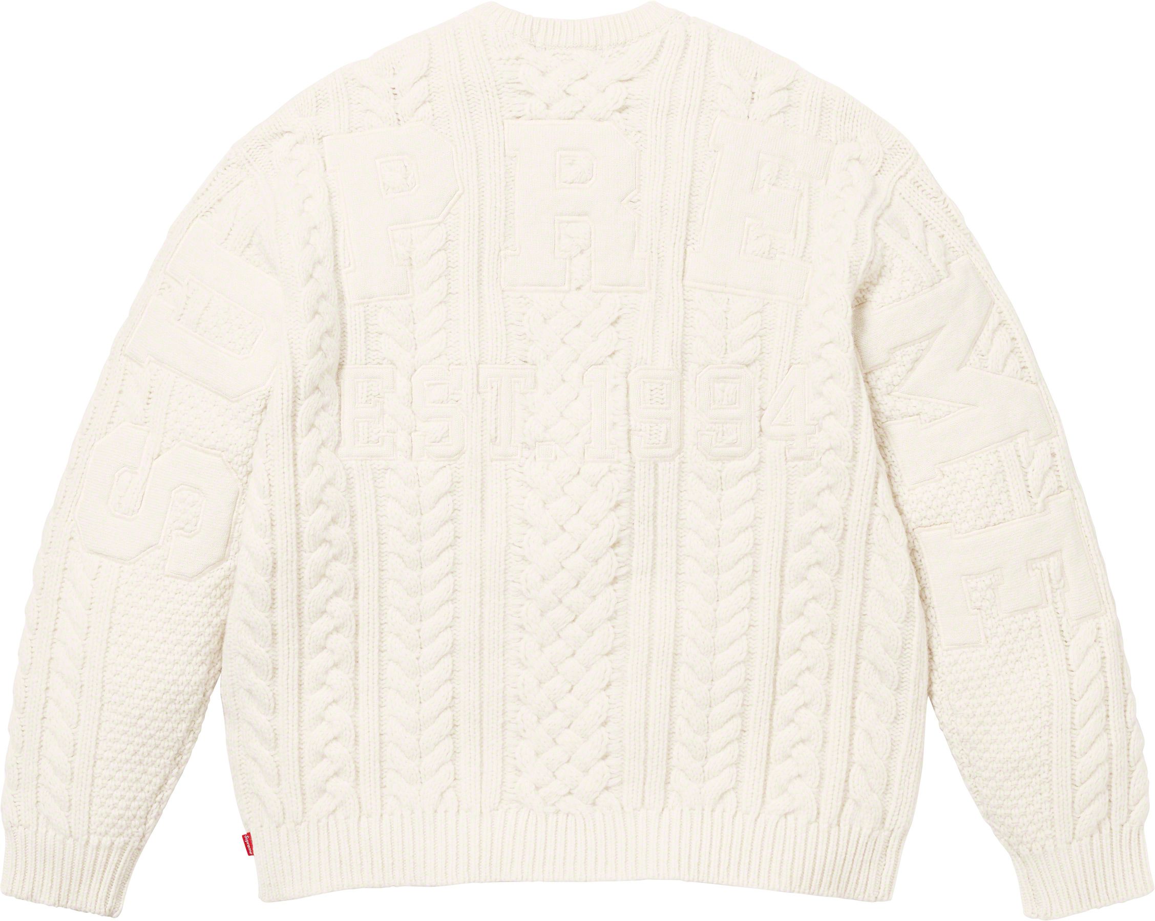 Appliqué Cable Knit Sweater - fall winter 2023 - Supreme