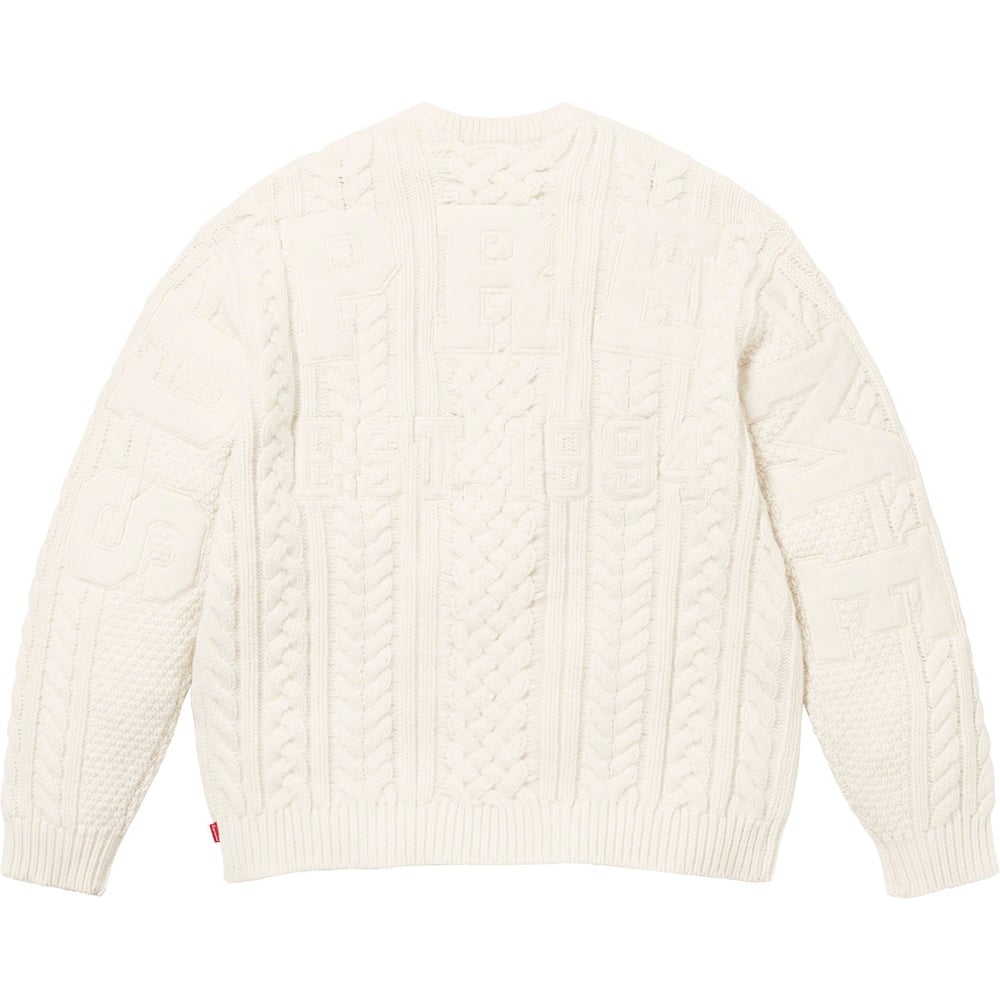 Details on Appliqué Cable Knit Sweater  from fall winter
                                                    2023