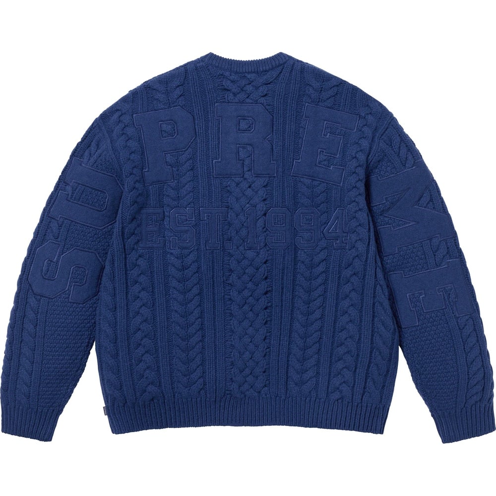 Details on Appliqué Cable Knit Sweater  from fall winter
                                                    2023 (Price is $198)