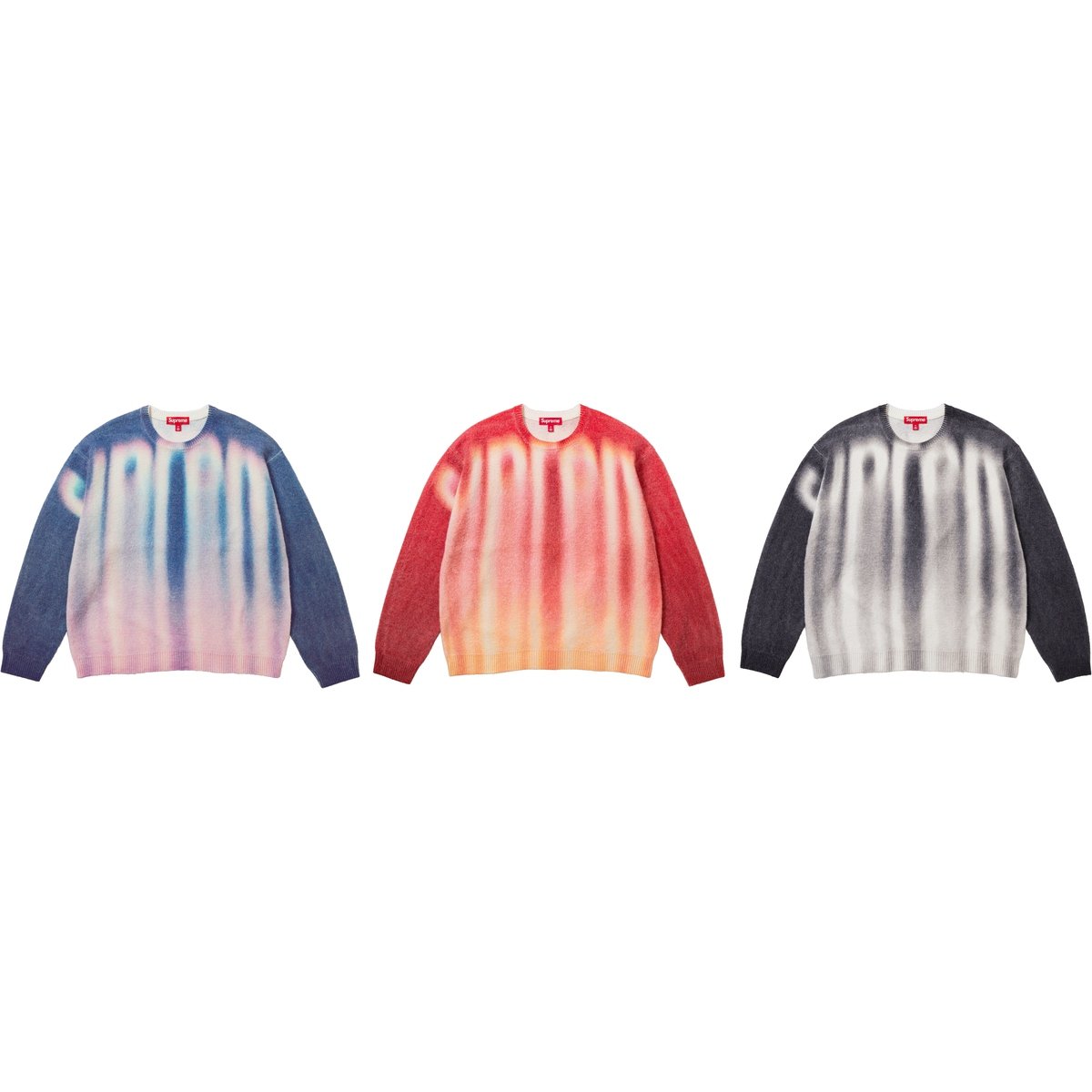 Supreme Blurred Logo Sweater for fall winter 23 season