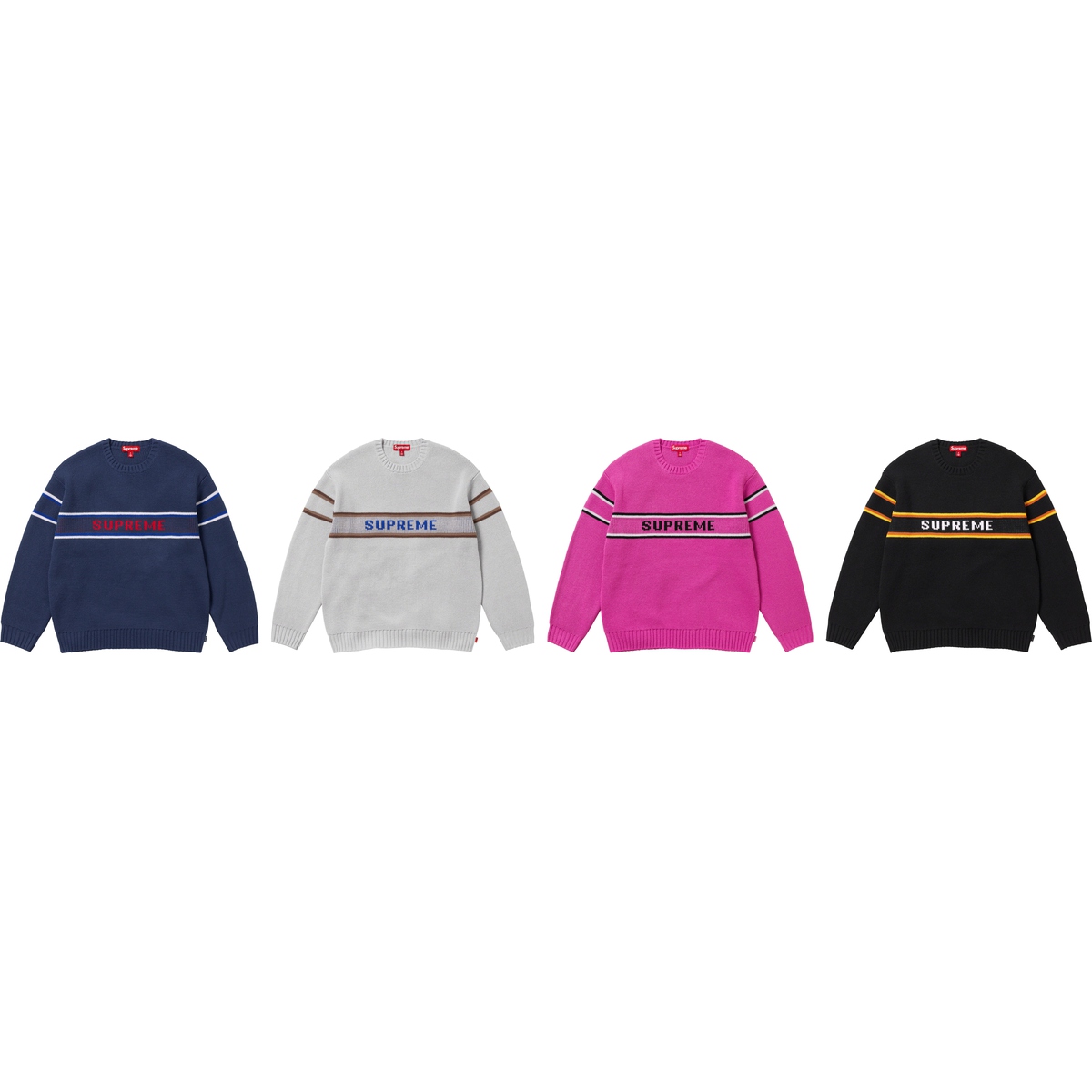 Supreme Chest Stripe Sweater releasing on Week 2 for fall winter 2023