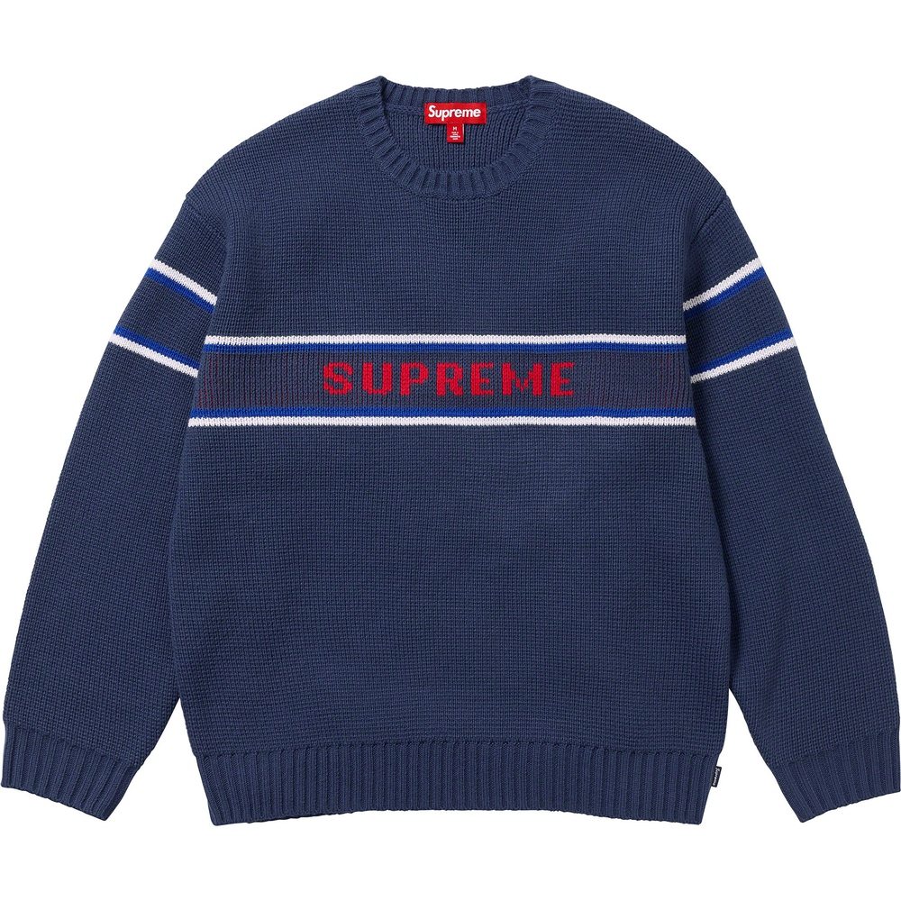 Details on Chest Stripe Sweater  from fall winter
                                                    2023 (Price is $148)