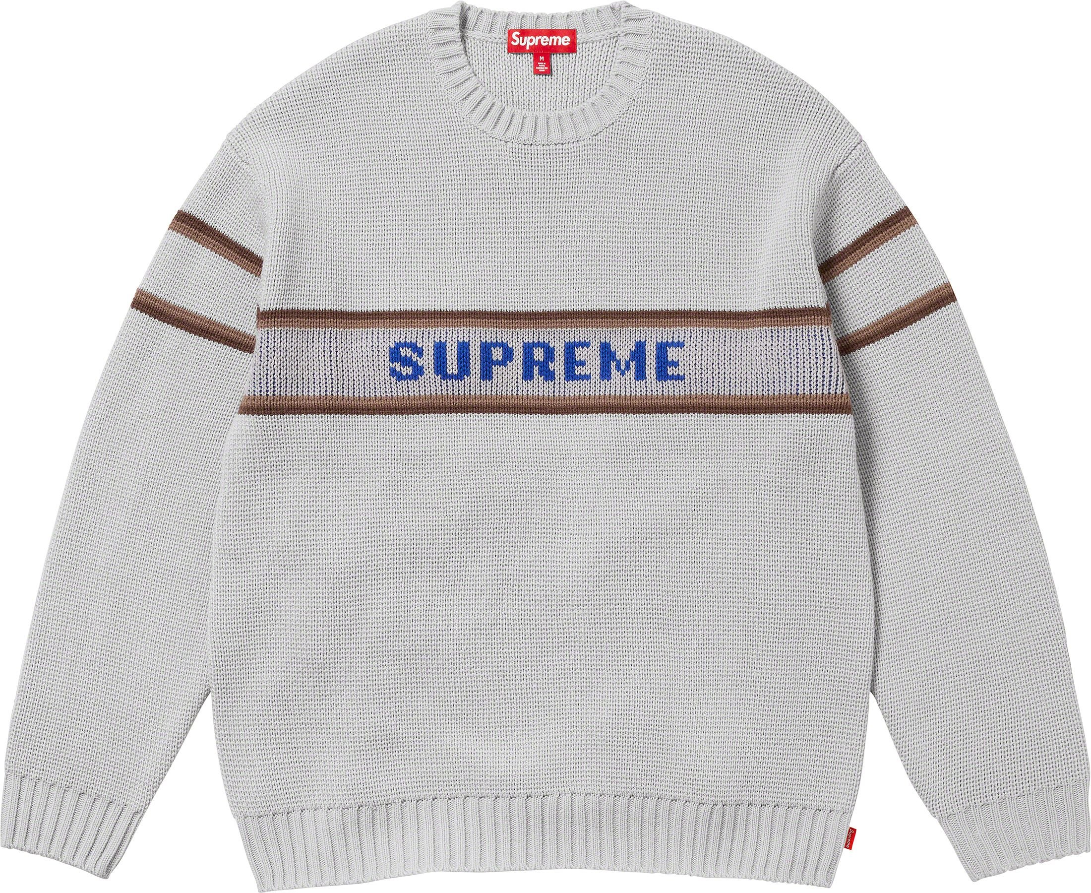 即納限定品 Supreme - Supreme chest stripe raglan sweater 18ssの