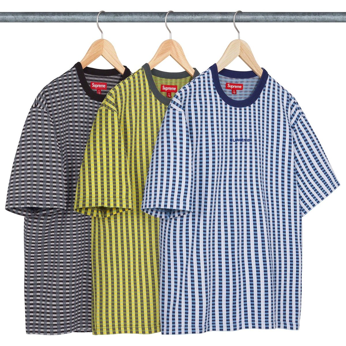 Supreme Grid Jacquard S S Top for fall winter 23 season