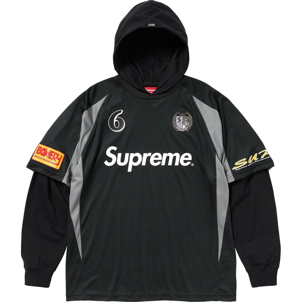 Details on Hooded Soccer Jersey  from fall winter 2023 (Price is $118)
