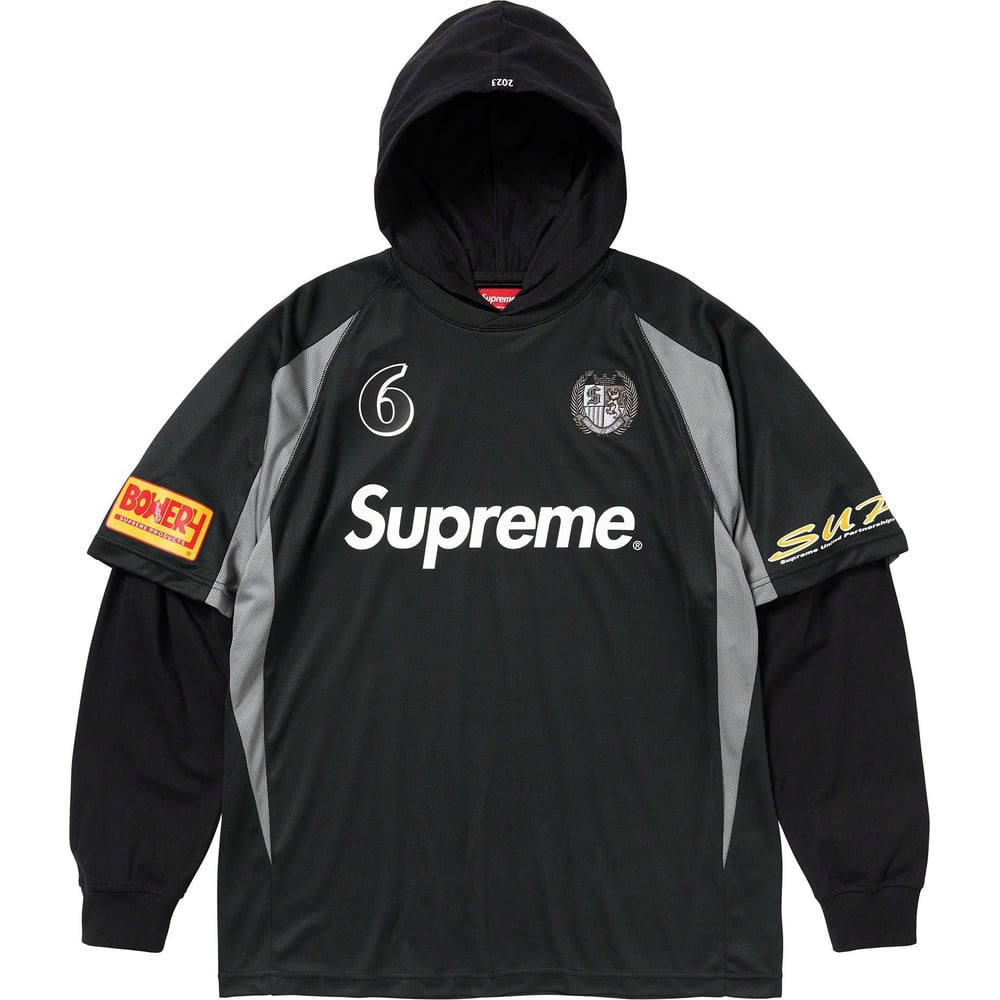 Details on Hooded Soccer Jersey  from fall winter
                                                    2023 (Price is $118)