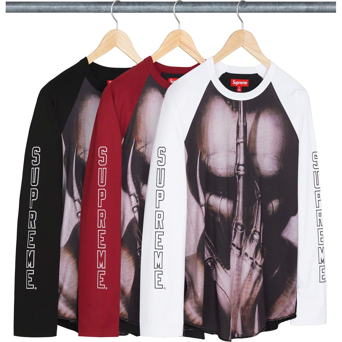 Supreme H.R. Giger Raglan L S Top for fall winter 23 season