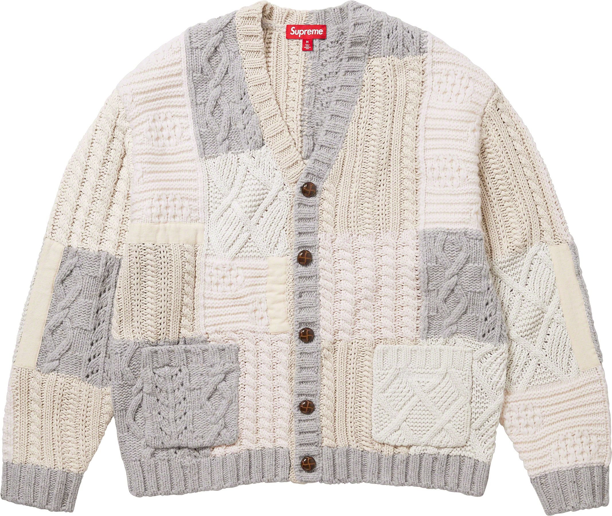 Patchwork Cable Knit Cardigan - fall winter 2023 - Supreme