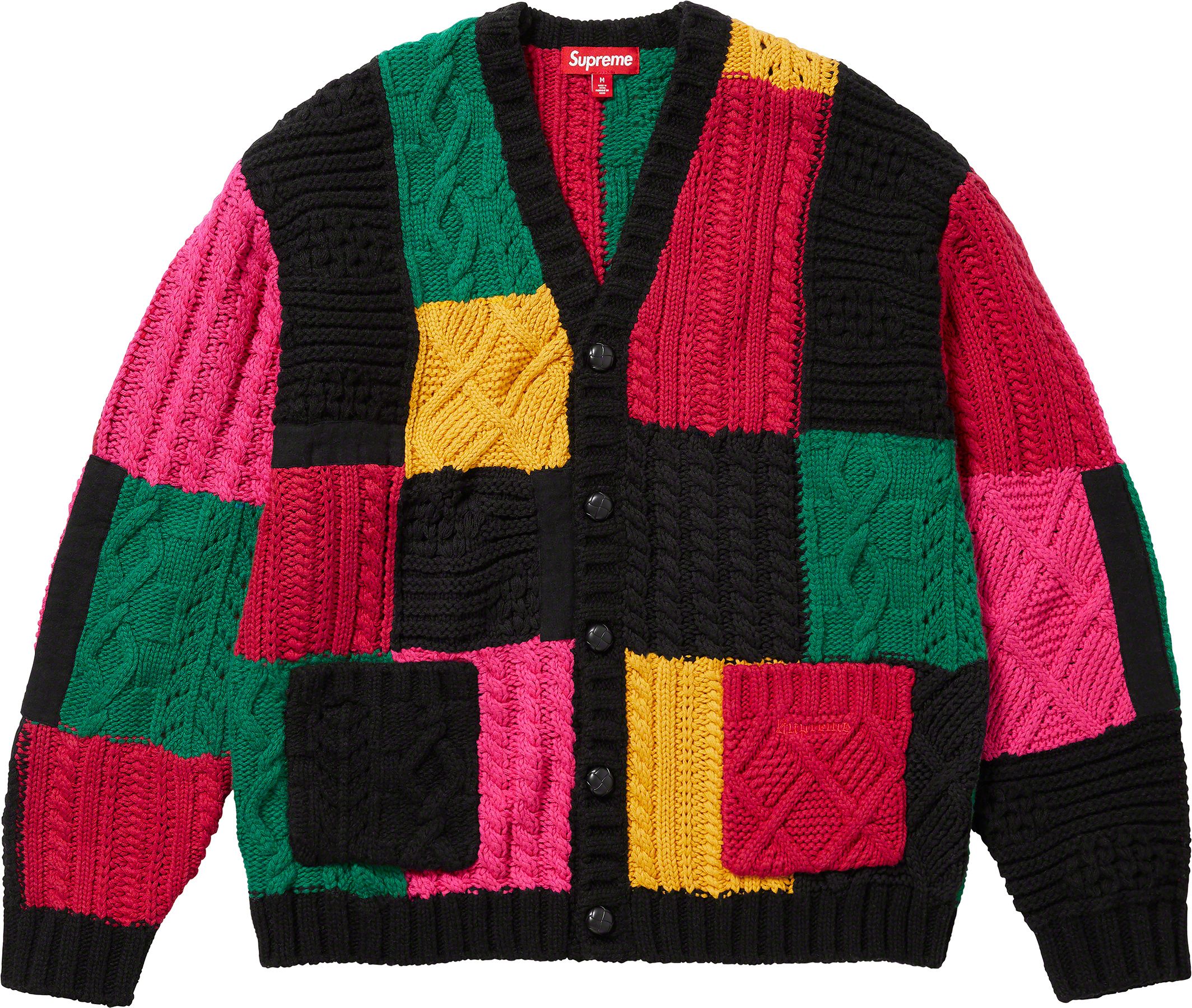 Patchwork Cable Knit Cardigan   fall winter    Supreme