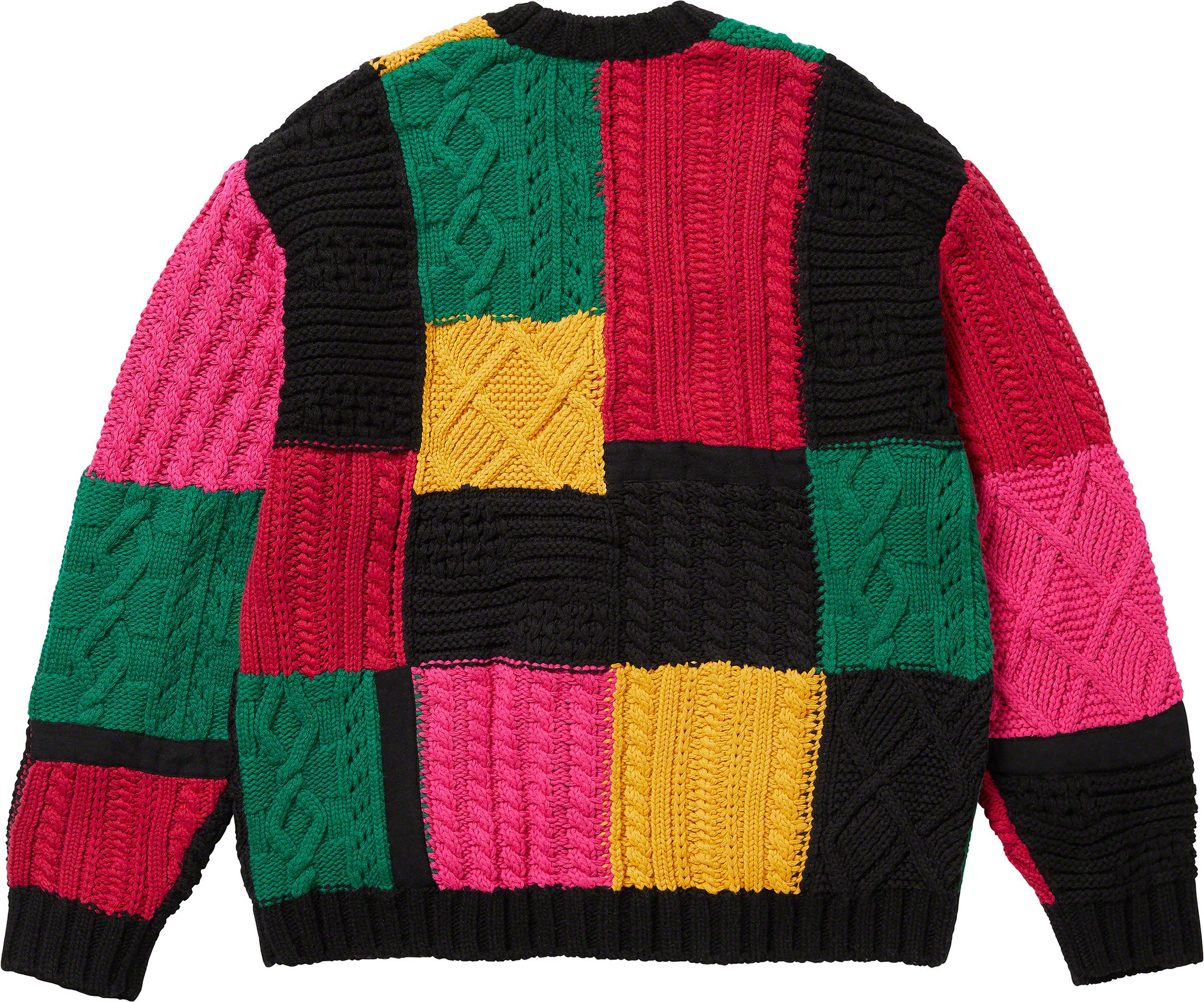 Patchwork Cable Knit Cardigan   fall winter    Supreme