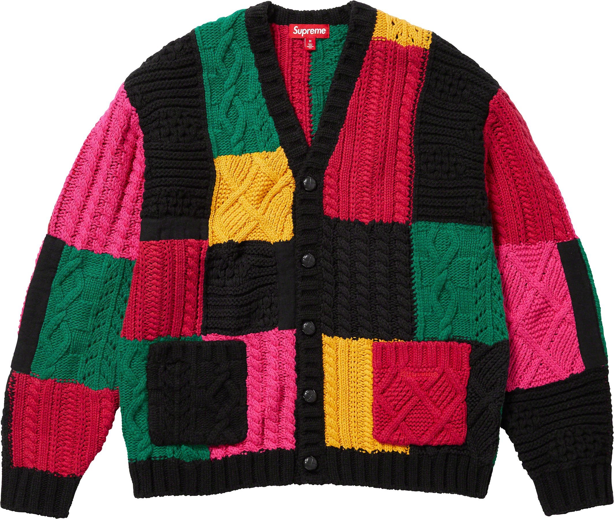 Patchwork Cable Knit Cardigan - fall winter 2023 - Supreme