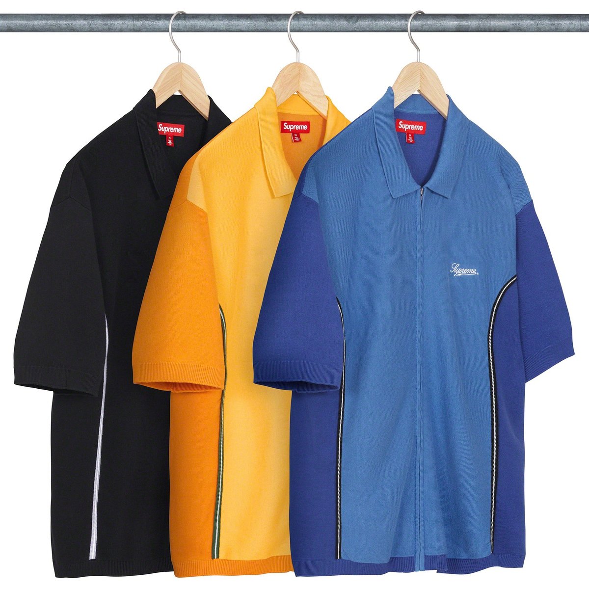 Supreme Piping Zip Up Polo for fall winter 23 season