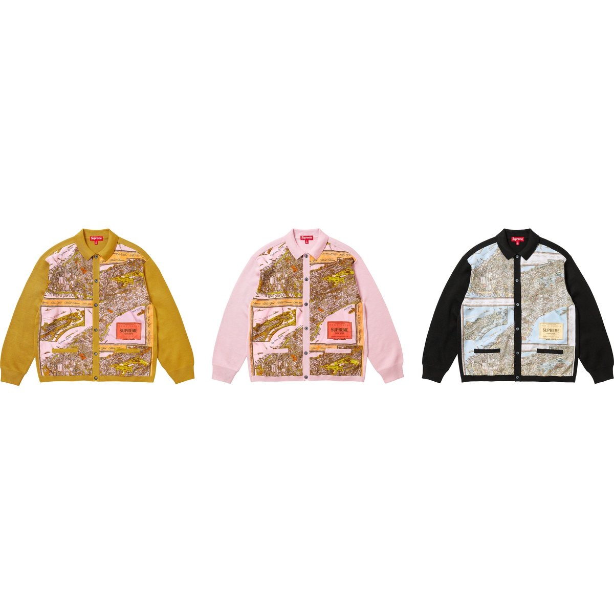 Supreme Silk Map Cardigan for fall winter 23 season