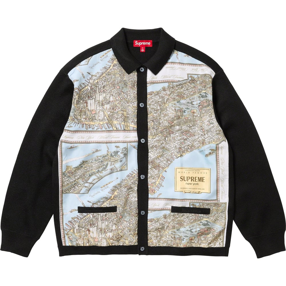 Details on Silk Map Cardigan  from fall winter
                                                    2023 (Price is $178)